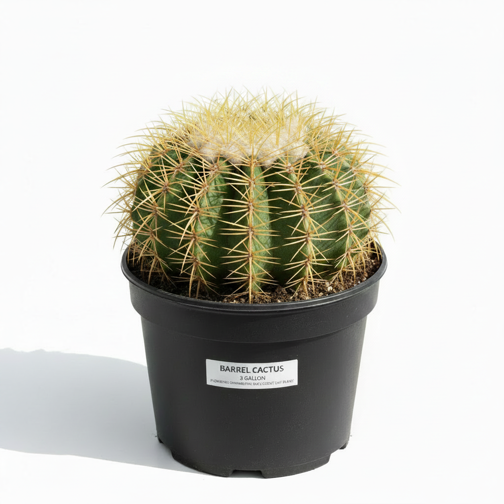 round cactus succulent Barrel Cactus 3 Gallon Flowering Ornamental Succulent Live Plant Gr8 – NNplant