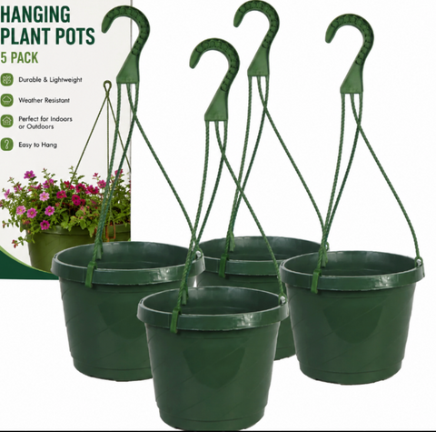 plant pot hangers plastic 5 of Garden Plastic hanging Pot Plastic pot green Planter ht7 (USED)